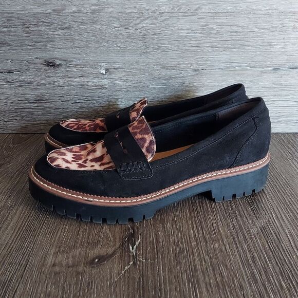 Jellypop Paris Chunky Lug Sole Leopard Print Loafers Size 9 - Picture 4 of 9